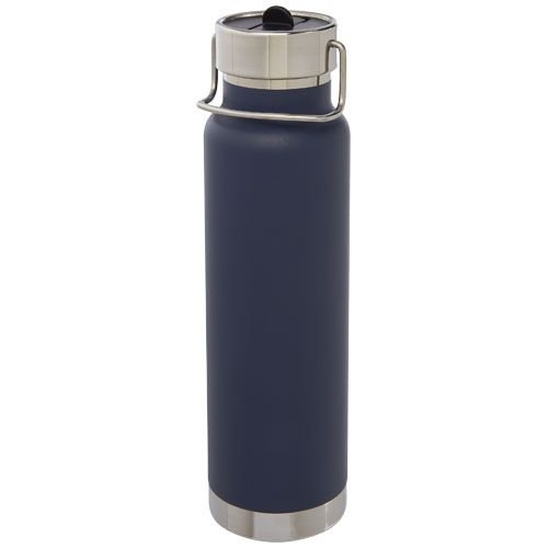 PF100732-2Thor 750 ml Kupfer-Vakuum Sportflasche mit Trinkhalm_ dunkelblau