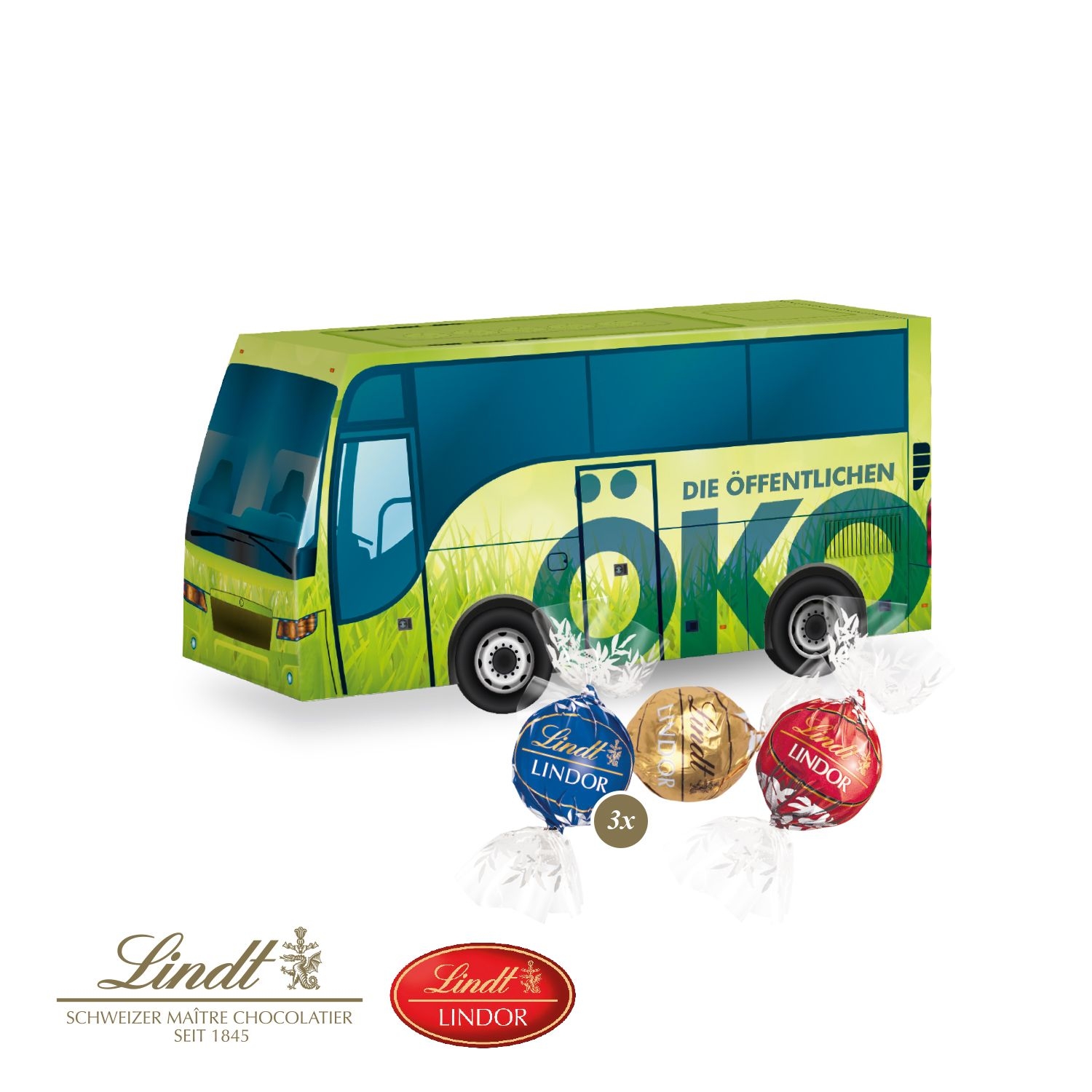 CD95559-013D Praesent _Bus_ mit Lindor Pralinés_ Lindor Pralines