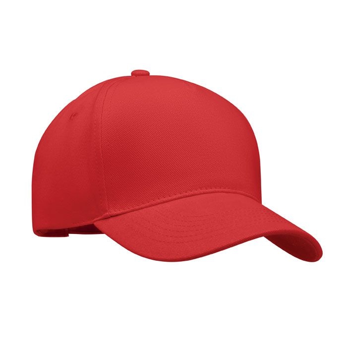MO6875-05Long Beach Singa Baseball cap 5 panels 260g_m²_ rot