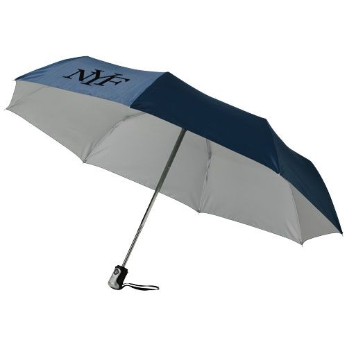 PF109016-4Alex 21_5_ Vollautomatik Kompaktregenschirm_ navy_silber