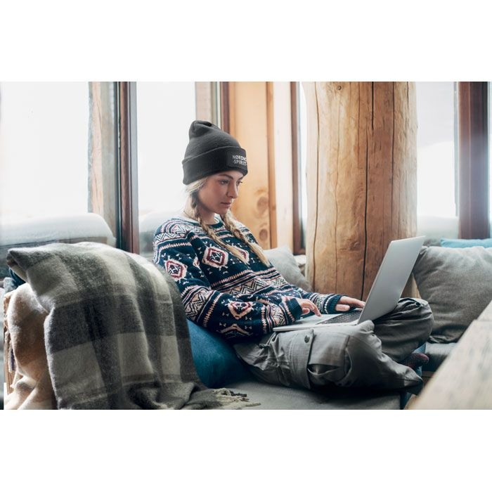 MO2359-03Capnit Beanie RPET-Polyester_ Schwarz