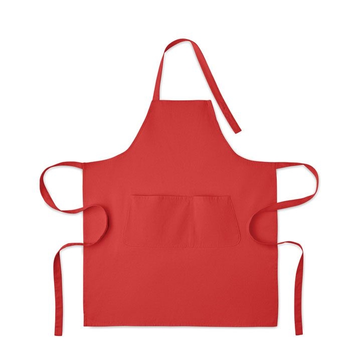 MO2249-05Gamma Kuechenschuerze Organic Cotton_ rot