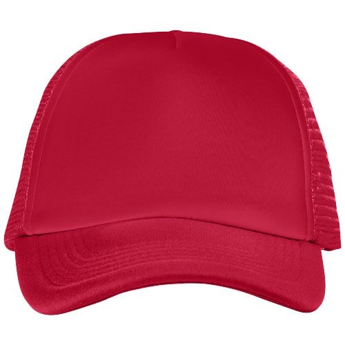 PF111069-12Trucker Kappe mit 5 Segmenten_ rot_rot