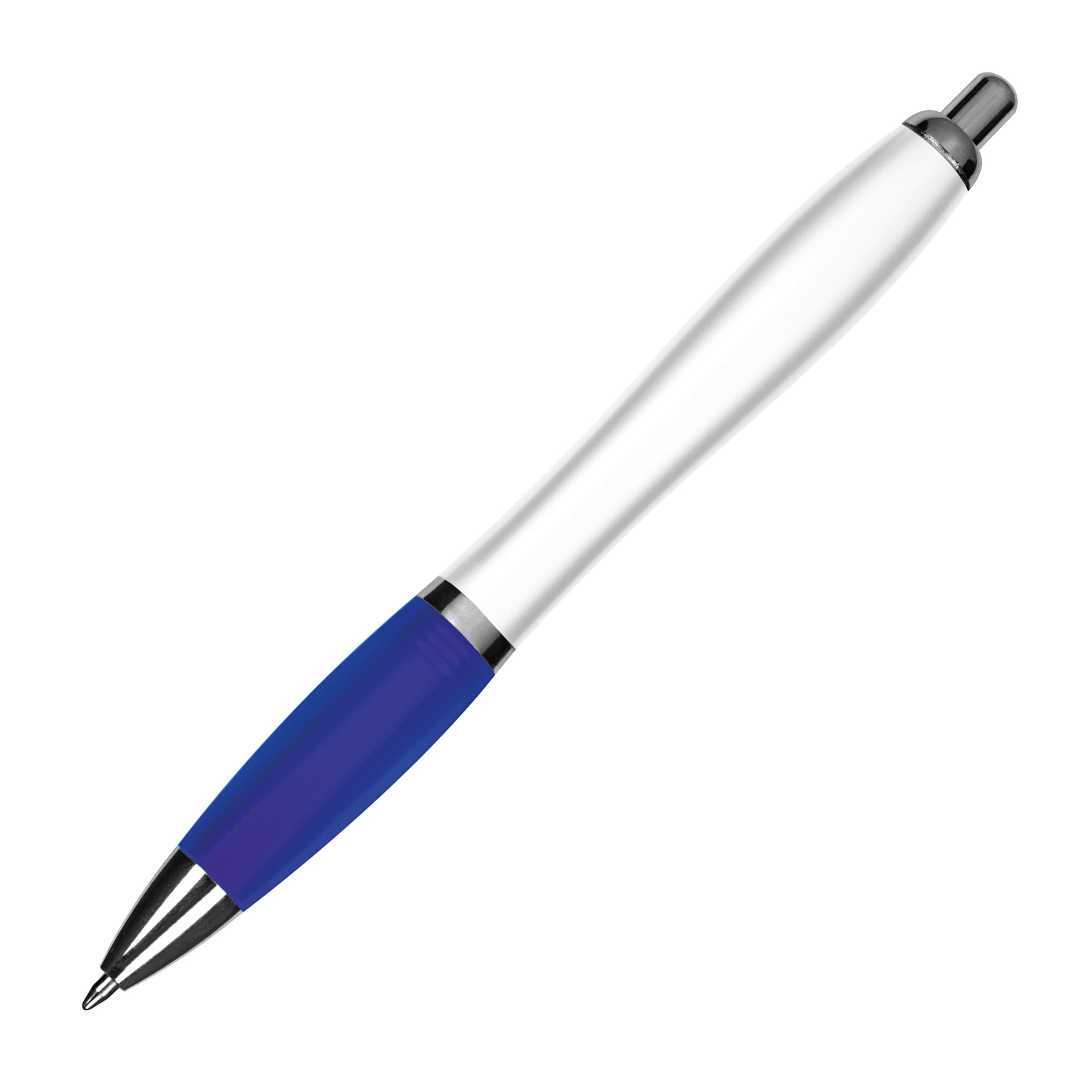 MA11683-04Kugelschreiber mit weissem Schaft _ blau