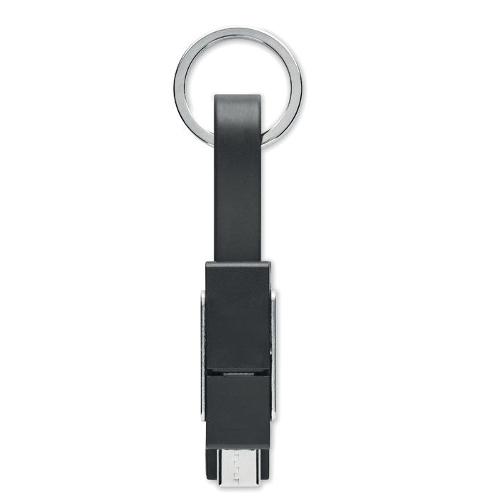 Key C Schlüsselanhänger 4in1 Kabel, schwarz
