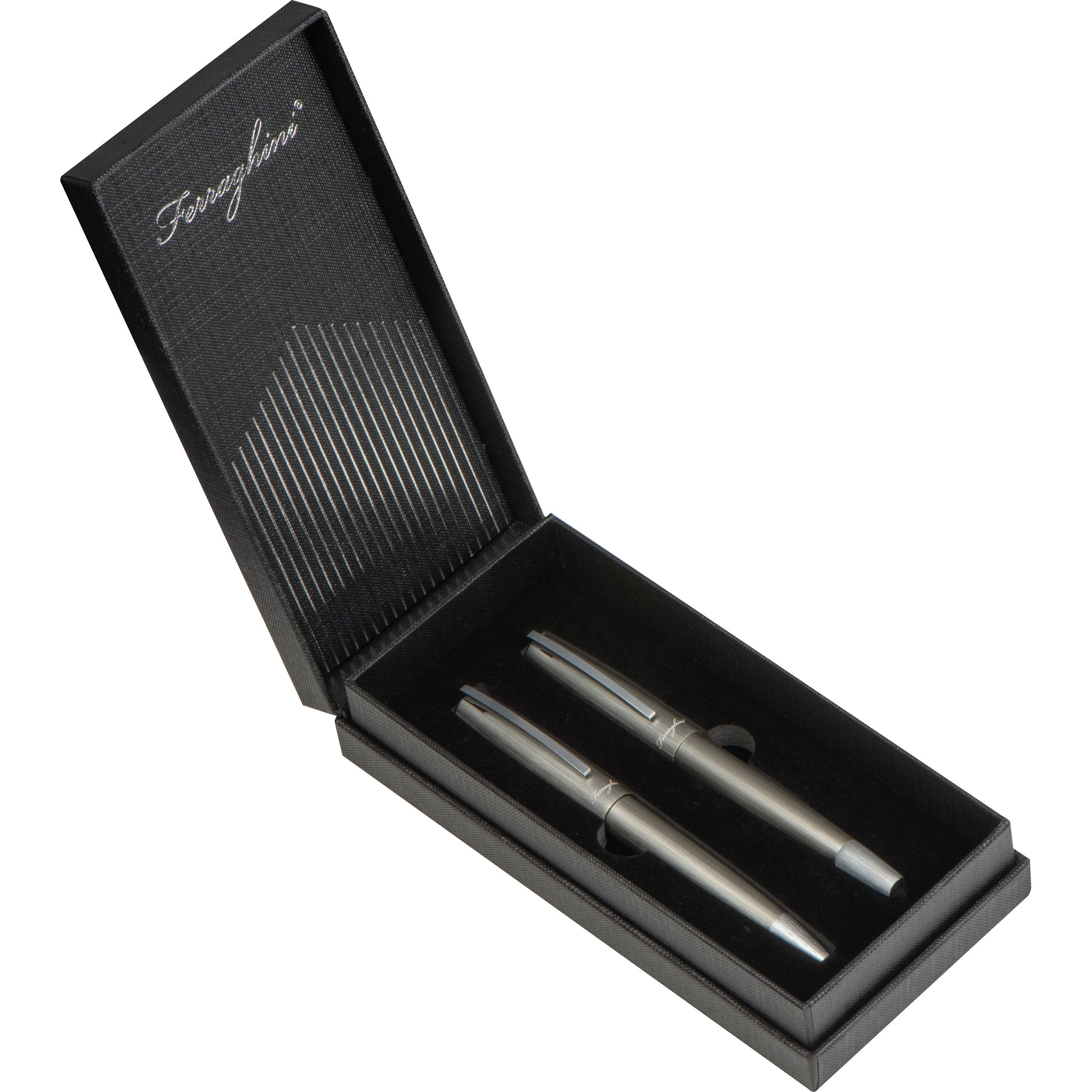 MAF242-07Ferraghini Schreibset matt GERARDO_ silbergrau