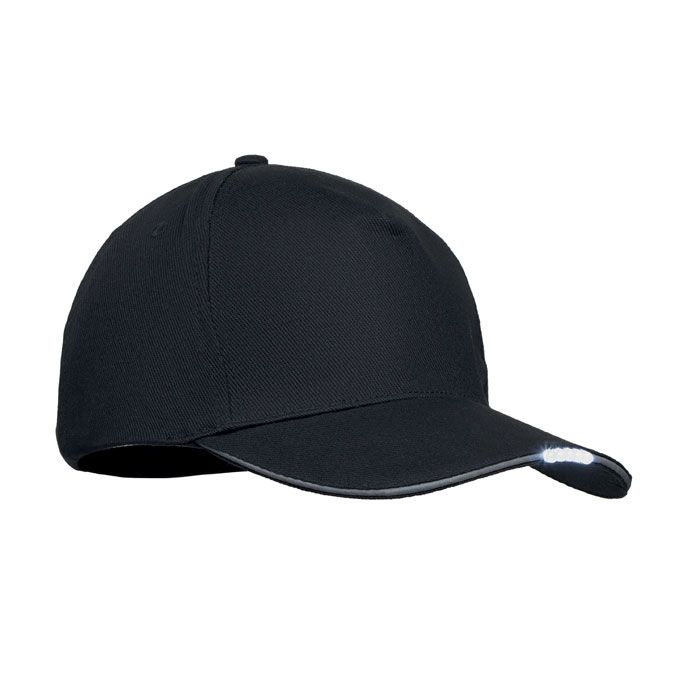 MO2439-03Luzcap Baseball Kappe mit LED 220g_m²_ schwarz