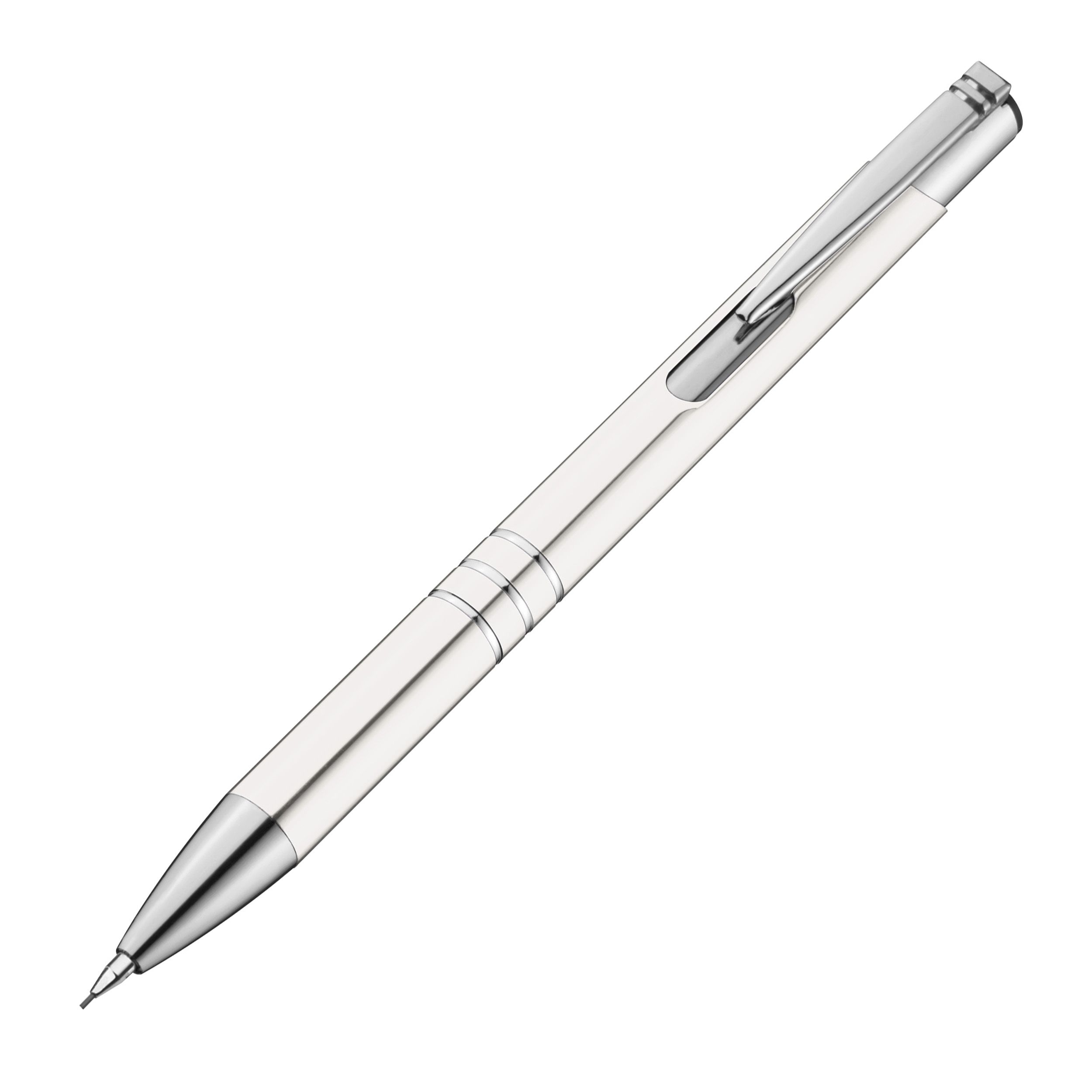 MA13330-06Schreibset mit Kugelschreiber und Druckbleistift aus Metall_ weiss