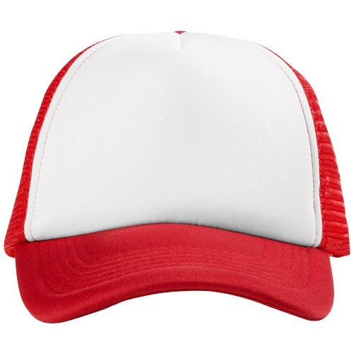 PF111069-2Trucker Kappe mit 5 Segmenten_ rot_weiss