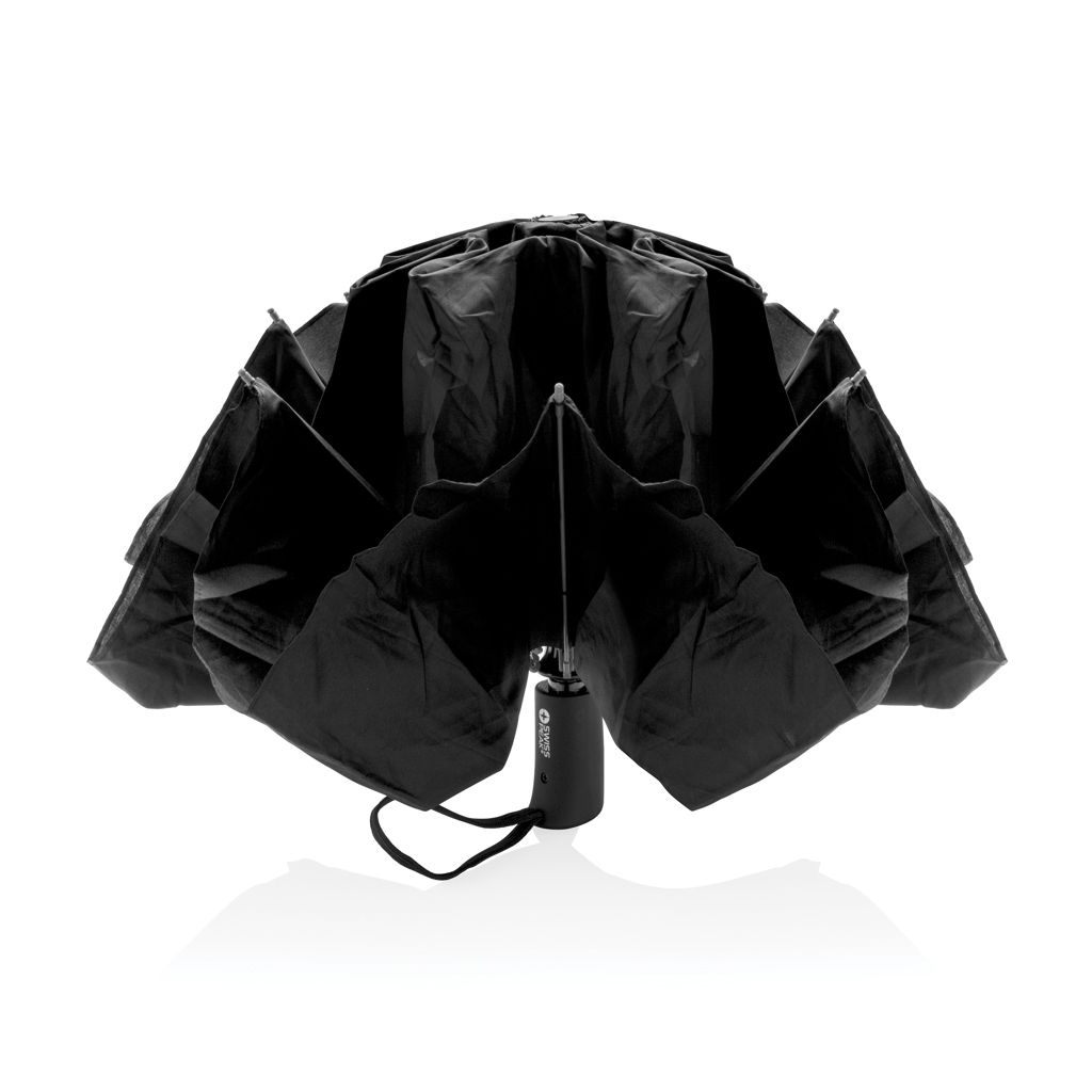 XDP850.46-1Swiss Peak AWARE™ 23_ faltbarer umgekehrter Regenschirm_ schwarz