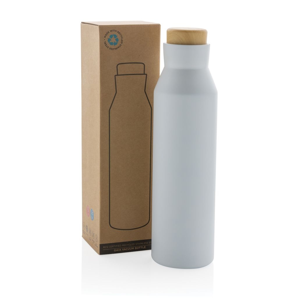 XDP435.52-3Gaia Vakuumflasche aus RCS recyceltem Stainless-Steel_ weiss