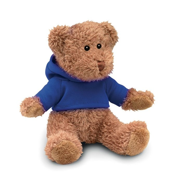 MO7375-04Johnny Teddybaer mit Hoody_ Blau