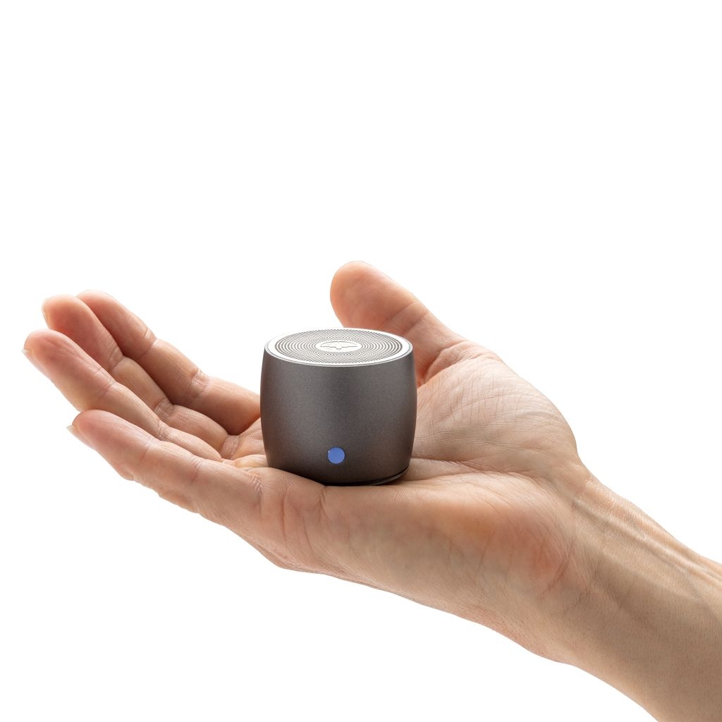 XDP331.00-2Swiss Peak 3W Basslautsprecher aus RCS recyceltem Aluminium_ grau