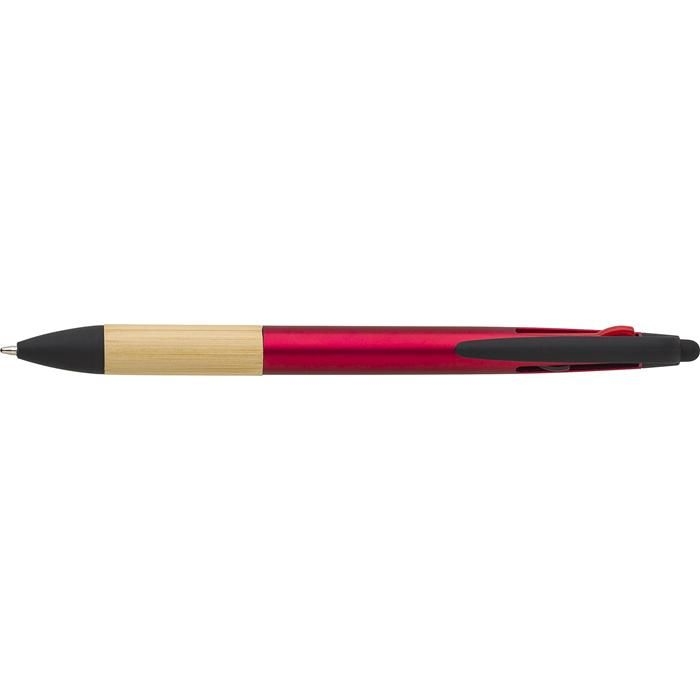 GI966208-08ABS-Kugelschreiber Malachi mit 3 Tintenfarben_ rot
