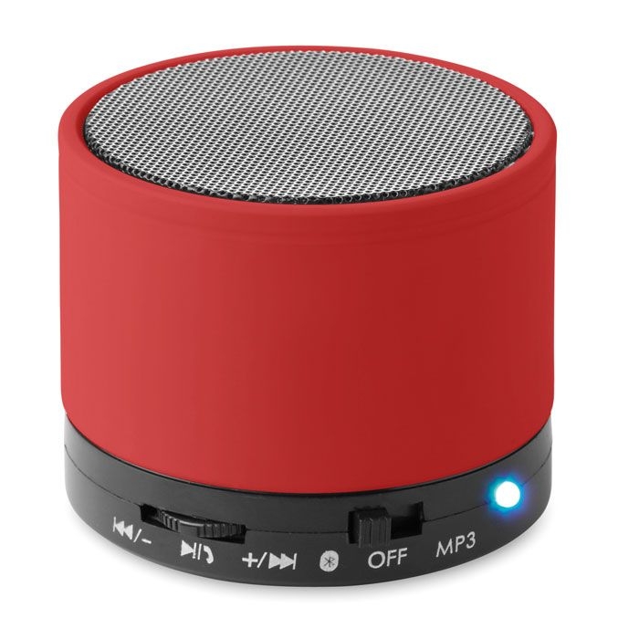 MO8726-05Round Bass Wireless Lautsprecher_ rund_ rot