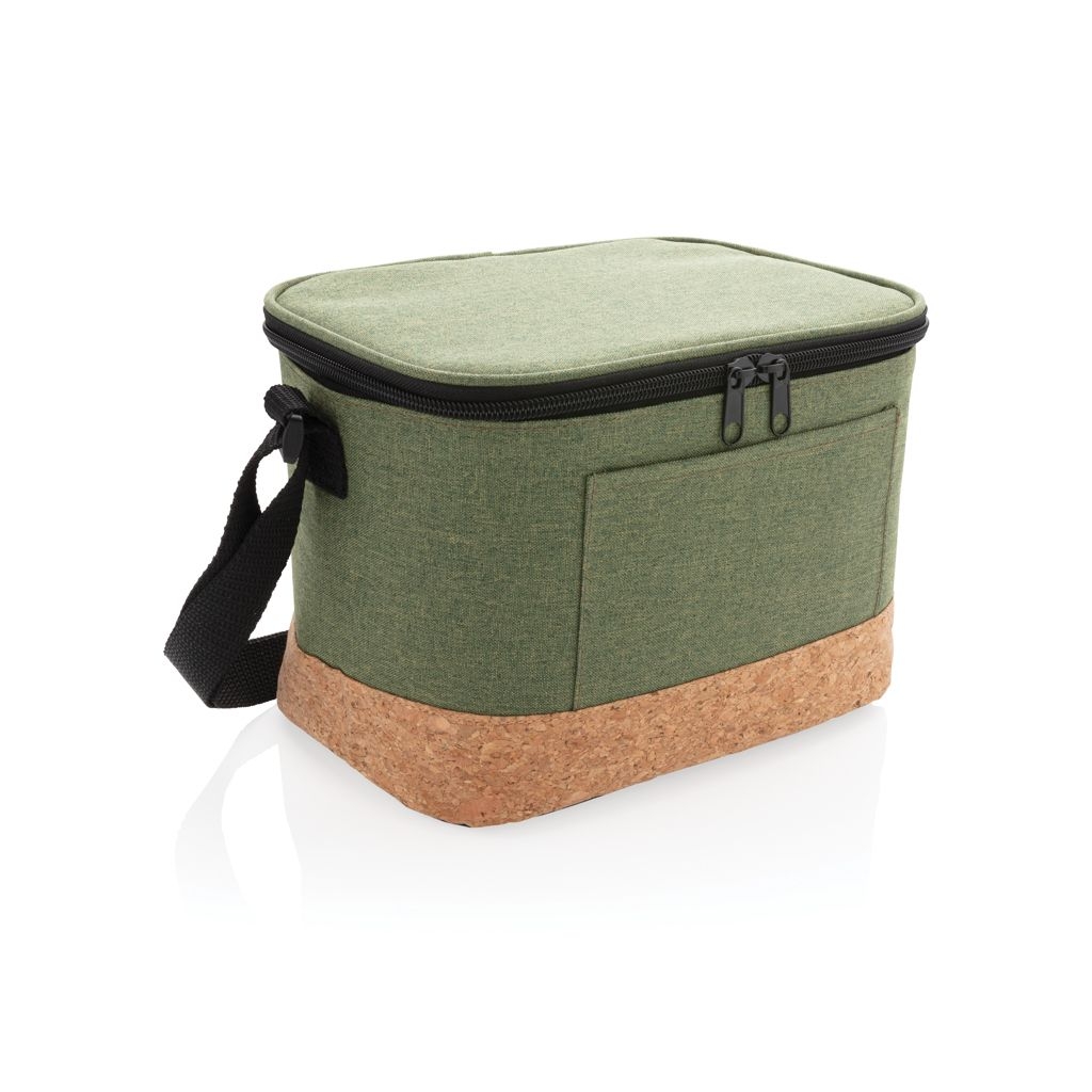 XDP422.26-7Two-Tone Kuehltasche mit Korkdetails_ gruen