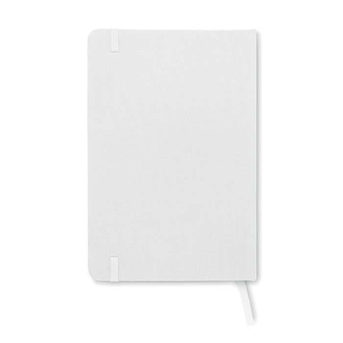 MO9966-06Note Rpet DIN A5 Notizbuch 600D RPET_ Weiss