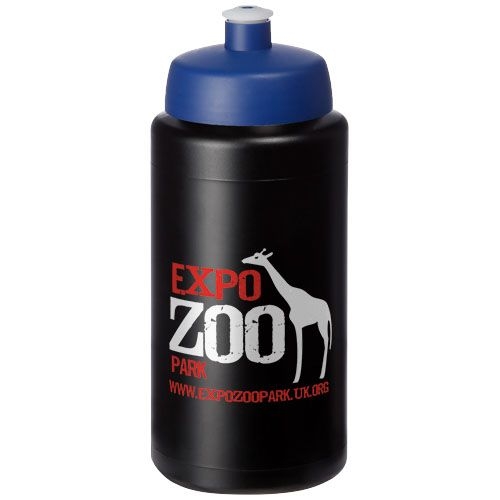 PF210687-14Baseline® Plus grip 500 ml Sportflasche mit Sportdeckel_ schwarz_blau