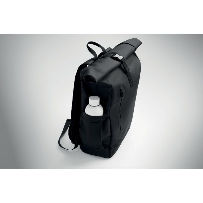 MO2643-03Bangkok Roll Rolltop-Rucksack 600D RPET_ schwarz