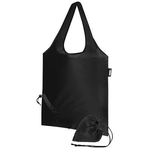 PF120541-6Sabia faltbare RPET Tragetasche 7L_ schwarz PF120541-6Sabia faltbare RPET Tragetasche 7L_ schwarz