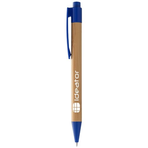 PF106322-2Borneo Bambus Kugelschreiber _schwarze Mine_ natur_royalblau