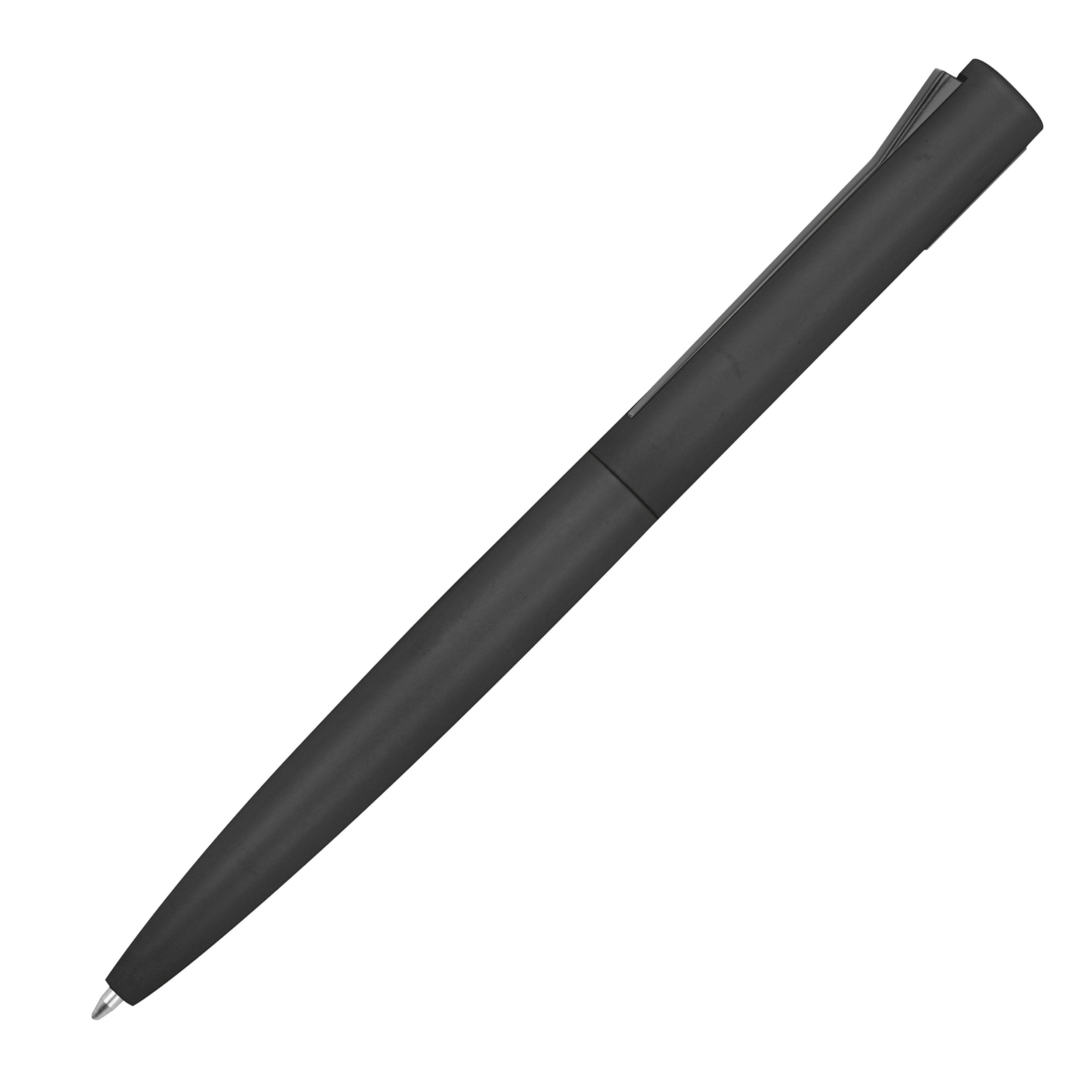 Kugelschreiber aus reyceltem Aluminium , schwarz