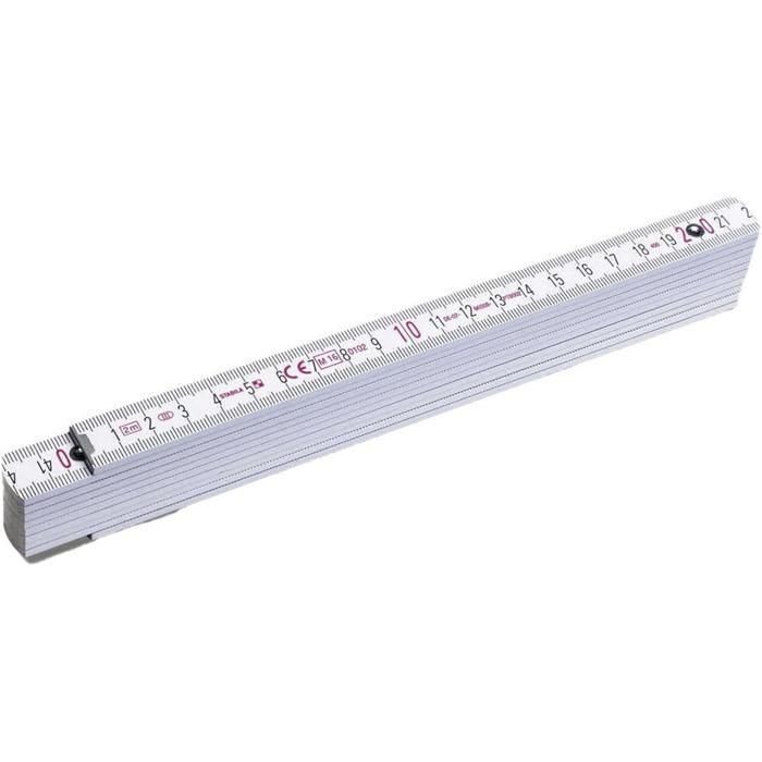 GI25649-02Faltbarer Zollstock aus Holz Jessica 400 Serie_ weiss