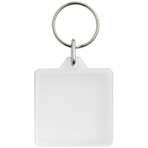 PF210559-1Vial quadratischer U1 Schluesselanhaenger_ transparent klar