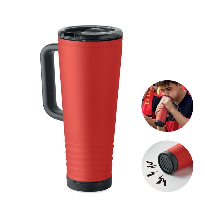 MO2995-05Howler Cup Doppelwandiger Becher 700ml_ rot