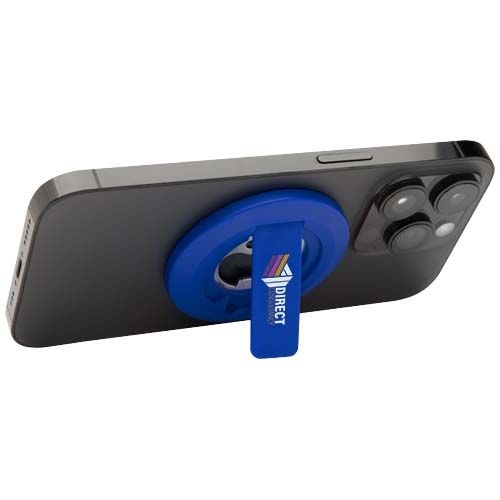 PF124461-3Ain Magnetische Smartphonehalterung  aus recyceltem Kunststoff mit Flaschenoeffner _ royalblau