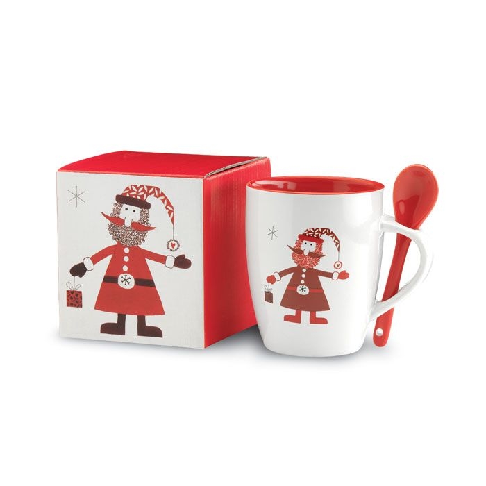 CX1304-99Claus Becher mit Loeffel 250ml_ multicolour