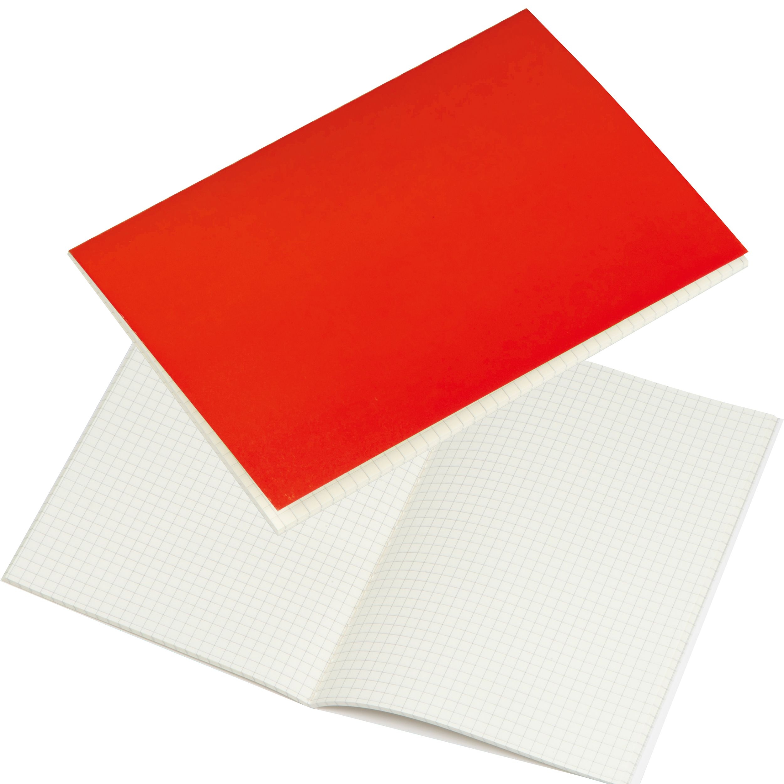 MA23258-05A5 Notizbuch mit karierten Blaettern SILAS_ rot