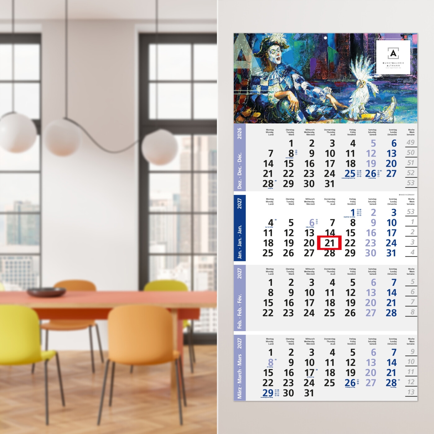 GE0033-BL4-Monatskalender Logic 4 Post