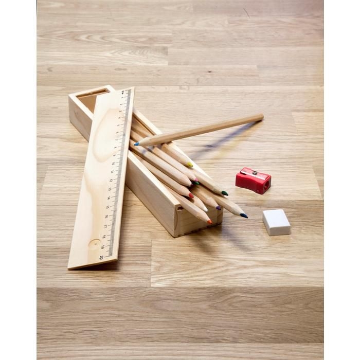 GI2545-11Buntstifte 12er Setin Holzbox Carmelita_ brown
