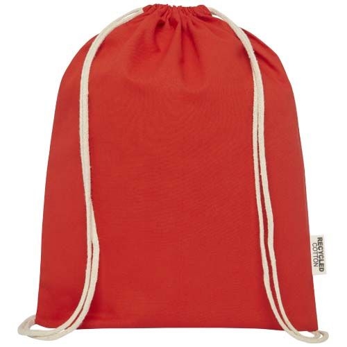 PF120735-3Oregon 140 g_m² Turnbeutel aus GRS recycelter Baumwolle_ rot