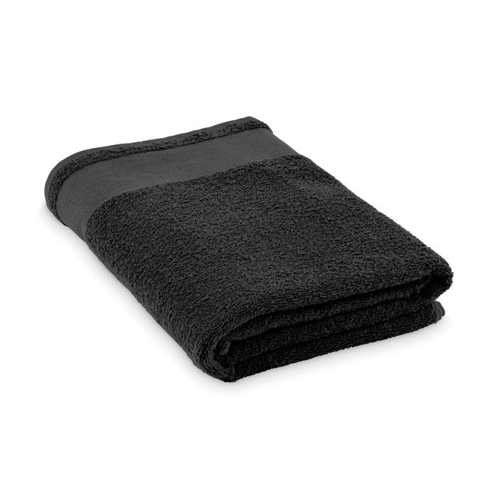 MO2767-03Island 100 Baumwoll-Badetuch 100X150cm_ schwarz