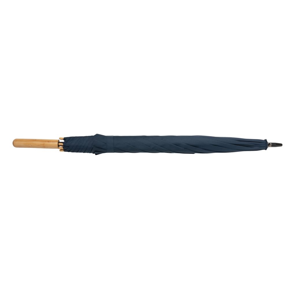 XDP850.65-523_ Impact AWARE™ RPET 190T Auto-Open Bambus-Schirm_ navy blau
