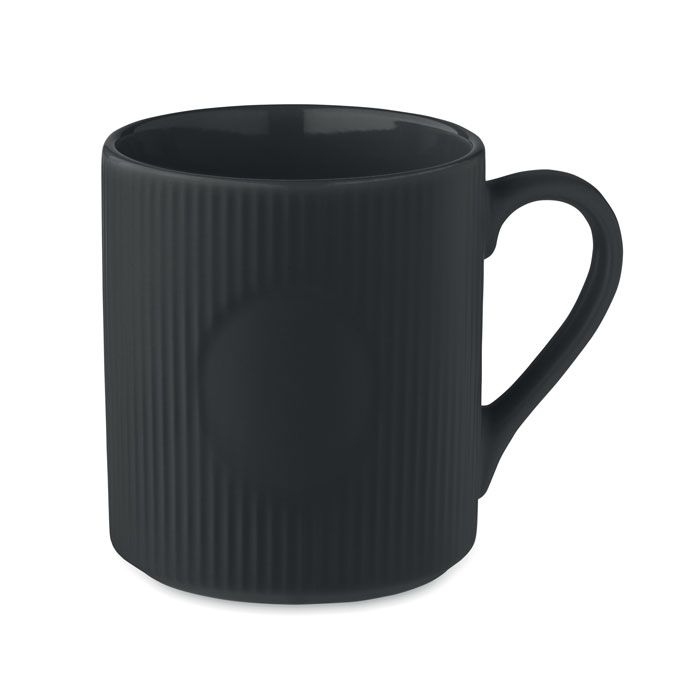 MO2397-03Ribmug Keramikbecher matt 340ml_ schwarz