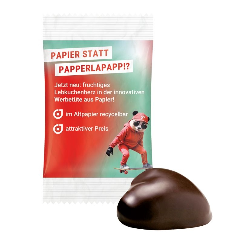 JG28039Lebkuchenherz WEISS Papiertuete