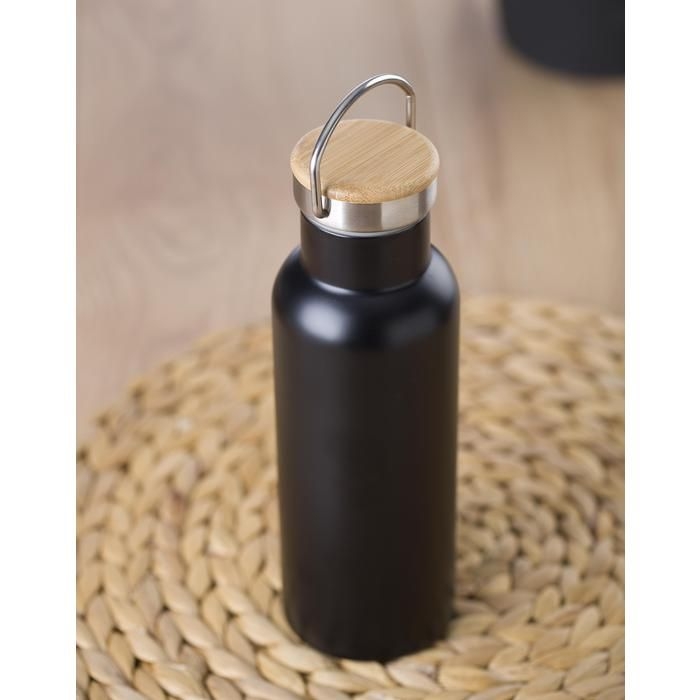 GI668130-01Edelstahl-Trinkflasche doppelwandig Odette_ schwarz