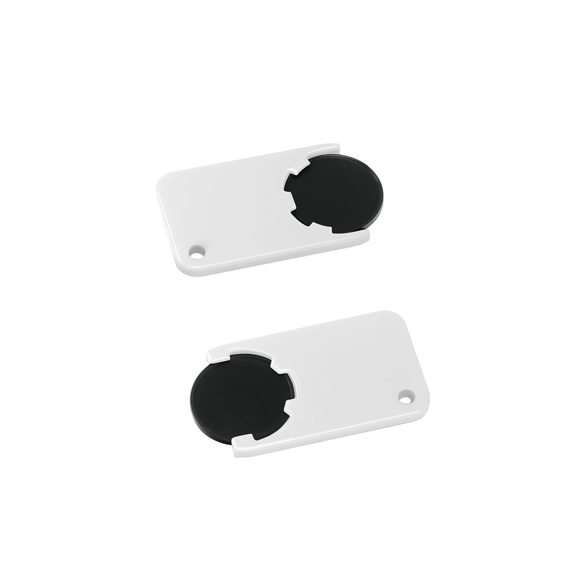 HE7454-6-0Chiphalter mit 1€-Chip _Beta_ schwarz_ weiss