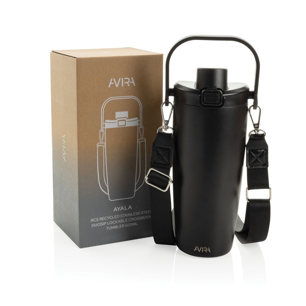 XDP438_11-01Avira Ayala Crossbody Duosip Becher aus RCS rec. Stahl_ schwarz