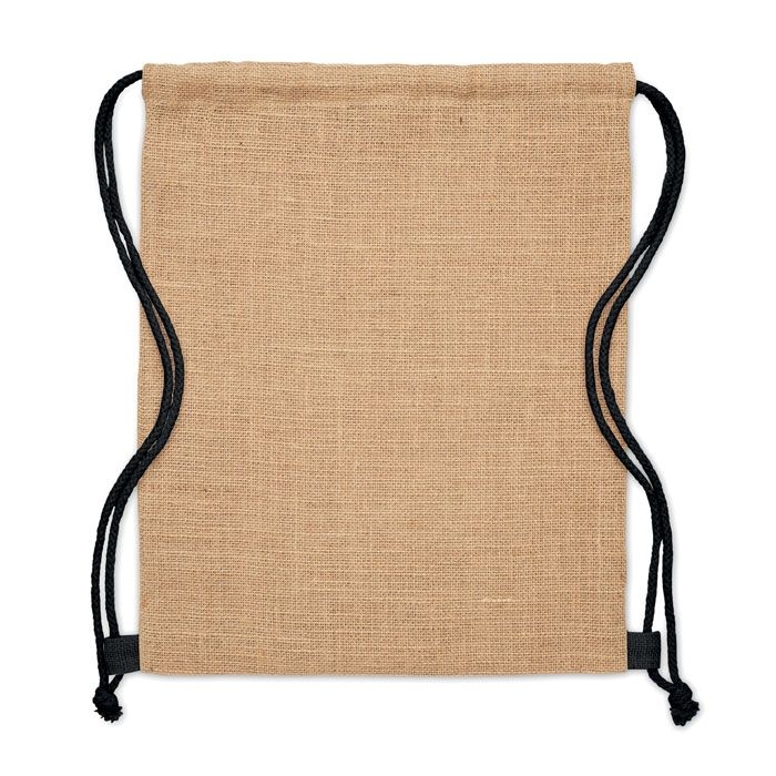 MO2190-03Fukuro Jute Beutel mit Kordelzug_ schwarz