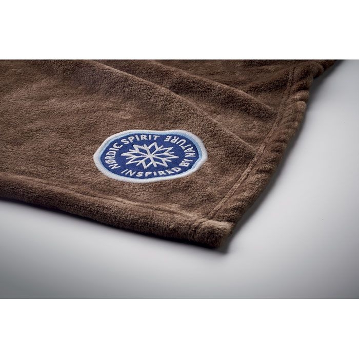MO6804-41Logan RPET-Flanell Fleece-Decke_ dunkelbraun