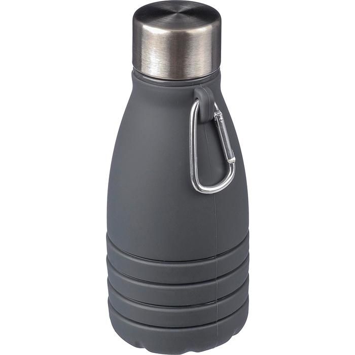 GI1172250-01Faltbare Silikon-Trinkflasche 550 ml Erin_ schwarz