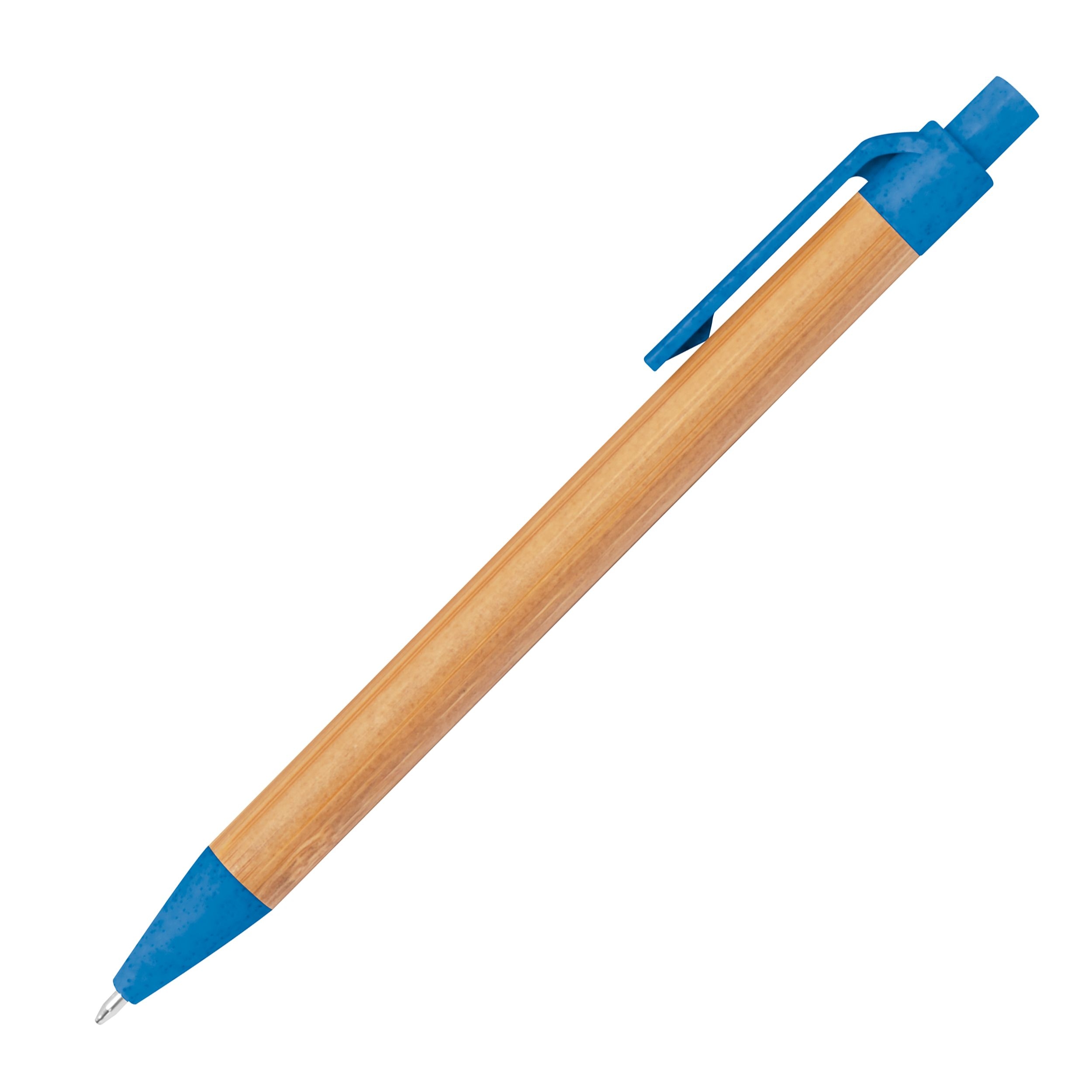 MA13211-04Kugelschreiber aus Weizenstroh und Bambus_ blau