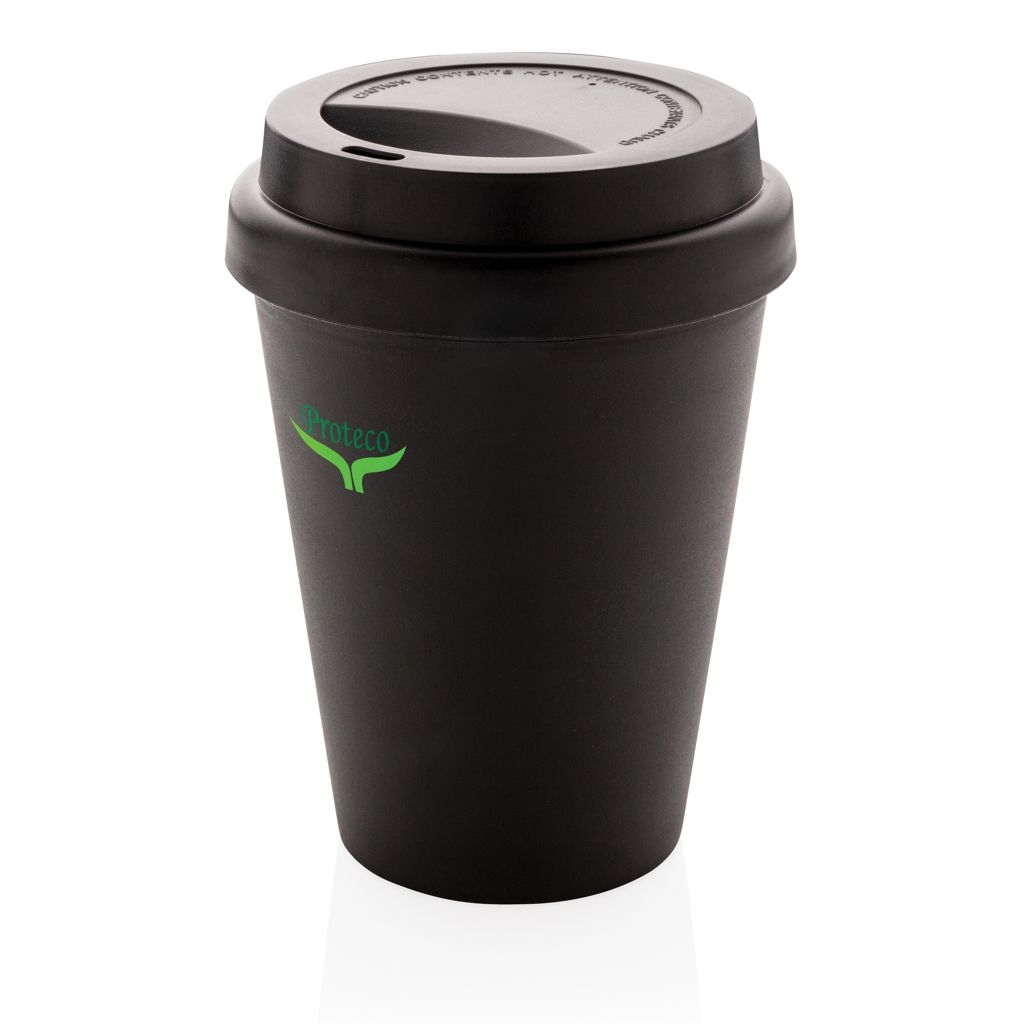 XDP432.69-1Wiederverwendbarer doppelwandiger Kaffeebecher 300ml_ schwarz
