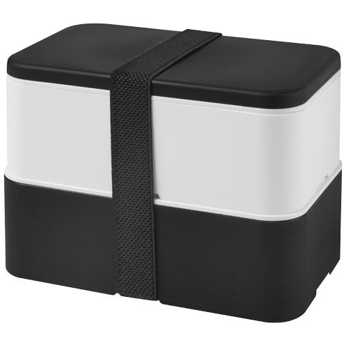 PF210470-4MIYO Doppel-Lunchbox_ schwarz_weiss_schwarz PF210470-4MIYO Doppel-Lunchbox_ schwarz_weiss_schwarz