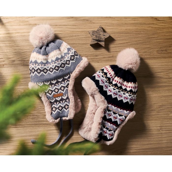 MO2688-07Yulong Gestrickte Ohrenmuetze_ grau