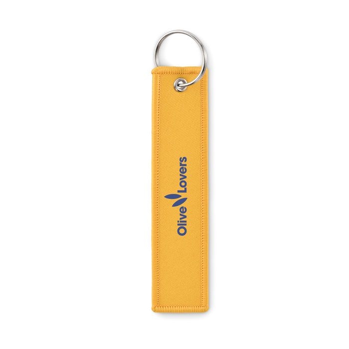 MO2463-08Takeoff Schluesselring Polyester Tag_ gelb